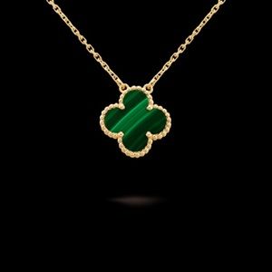 Van Cleef and Arpels Malachite Alhambra pendant